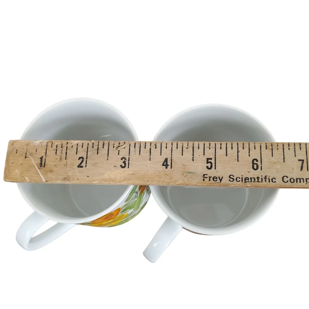 2 Vntg Lillian Vernon Botanical Garden Mugs - Nasturtium & Clematis. Circa 1984 - Picture 9 of 9